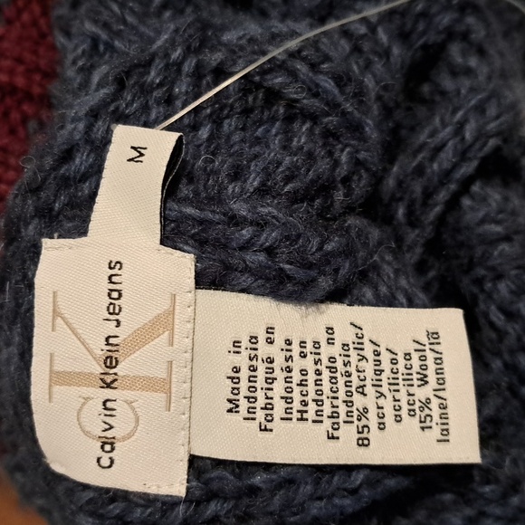 Calvin Klein Jeans boys medium sweater, bulky loose fitting, dark blue - Picture 5 of 5